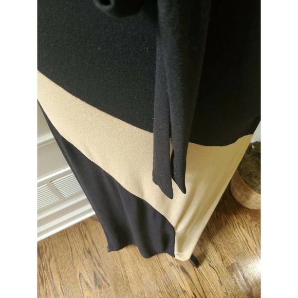 Dot's Maxi Dress Size M Black Tan Gray Chevron - Picture 3 of 11